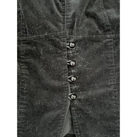 Mossimo Black Velvet 4 Round Button Front Fitted Blazer Jacket Size XS - Picture 3 of 10